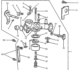 Part Location Diagram of BS-691708 Cub Cadet Throttle Stop